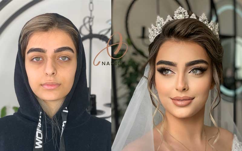 قبل و بعد میکاپ کرج