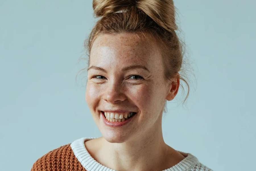 شینیون اپدو با پیچ بالای سر