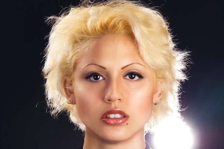 مدل موی کرکی کوتاه برای موهای بلوند