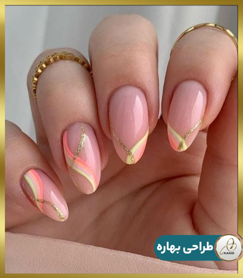 ناخن طرح بهاری